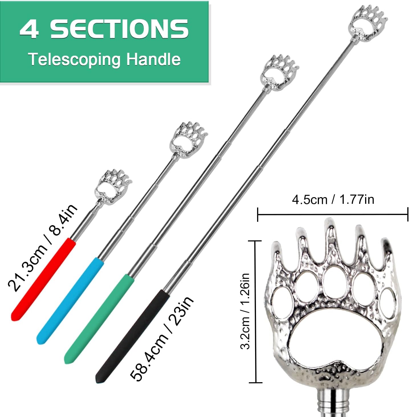 HOFASON 6 Pack Back Scratcher Fathers Day Dad Gifts, White Elephant Gifts for Adults, Stocking Stuffers for Men Women Teens, Prizes for Adults (Muti) - Image 2