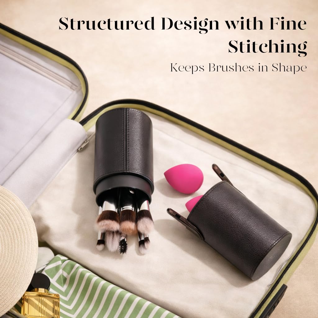 BEAKEY Makeup Brushes Sets, Brush Sets with Makeup Sponges (10+2pcs, with Black Case) - Image 6