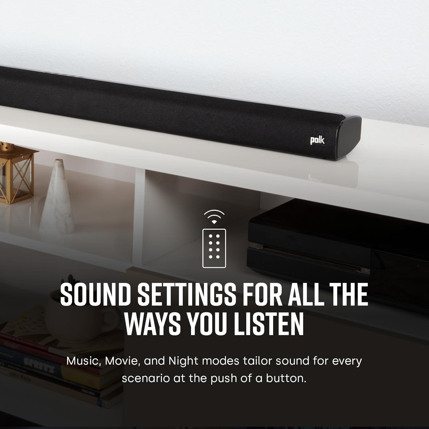 Polk Audio Signa S2 Sound Bar for Smart TV with Subwoofer, Wireless – Exclusive VoiceAdjust Technology, Ultra-Slim Design, Works with 4K & HD TVs, HDMI & Optical, Bluetooth, Wireless Streaming - Image 4
