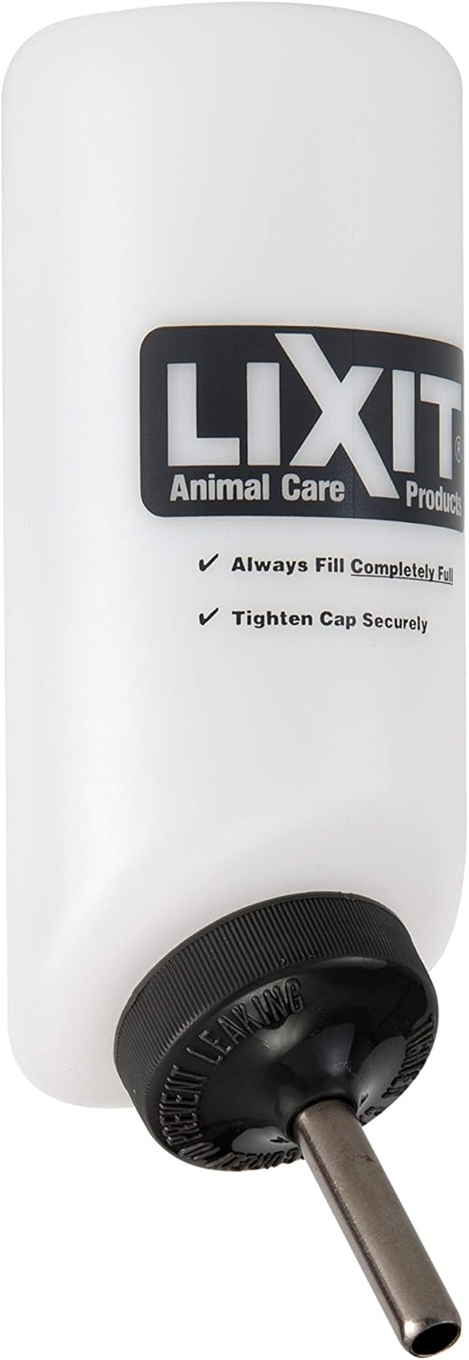 Lixit Wide Mouth BPA-Free Cage Water Bottles for Rabbits, Ferrets, Guinea Pigs, Rats, Chinchillas, Hamsters, Mice, Hedgehogs, Gerbils and Other Small Animals. (Translucent, 16 Ounce) - Image 6