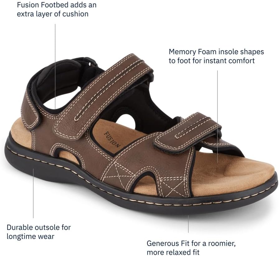DOCKERS Mens Newpage Outdoor Sport Sandals for Men - Memory Foam Comfort and Adjustable Straps - Image 8