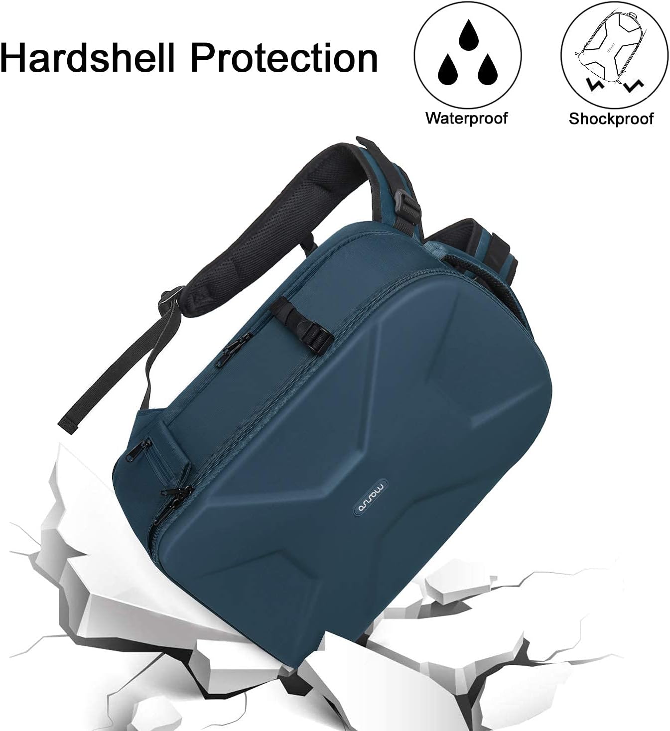 MOSISO Camera Backpack, DSLR/SLR/Mirrorless Photography Camera Bag 15-16 inch Waterproof Hardshell Case with Tripod Holder&Laptop Compartment Compatible with Canon/Nikon/Sony, Deep Teal - Image 4