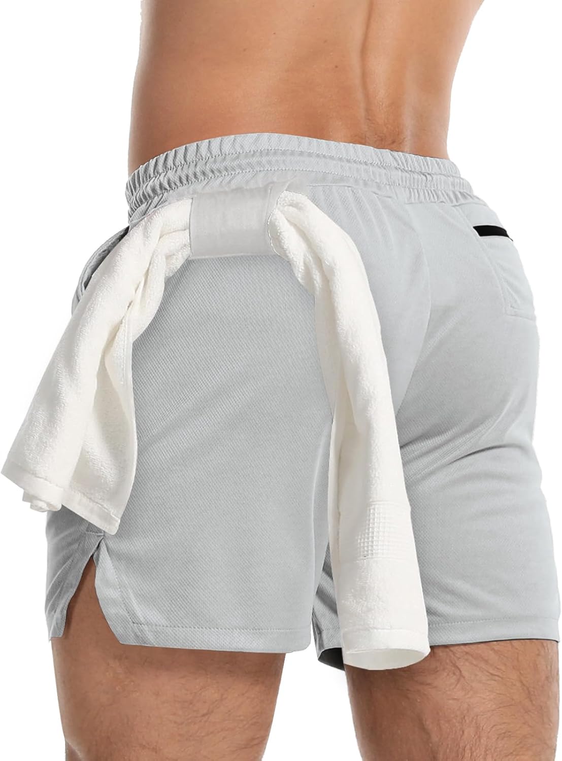 Aolesy Men's Gym Workout Shorts 5"/7"/10" Lightweight Bodybuilding Athletic Shorts Running Training with Zip Pockets - Image 2