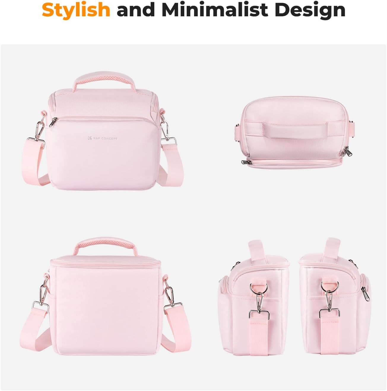 K&F CONCEPT Camera Sling Bag Small Crossbody Camera Case DSLR/SLR/Cute Compact Shoulder Photography Bags for Photographers - Image 7