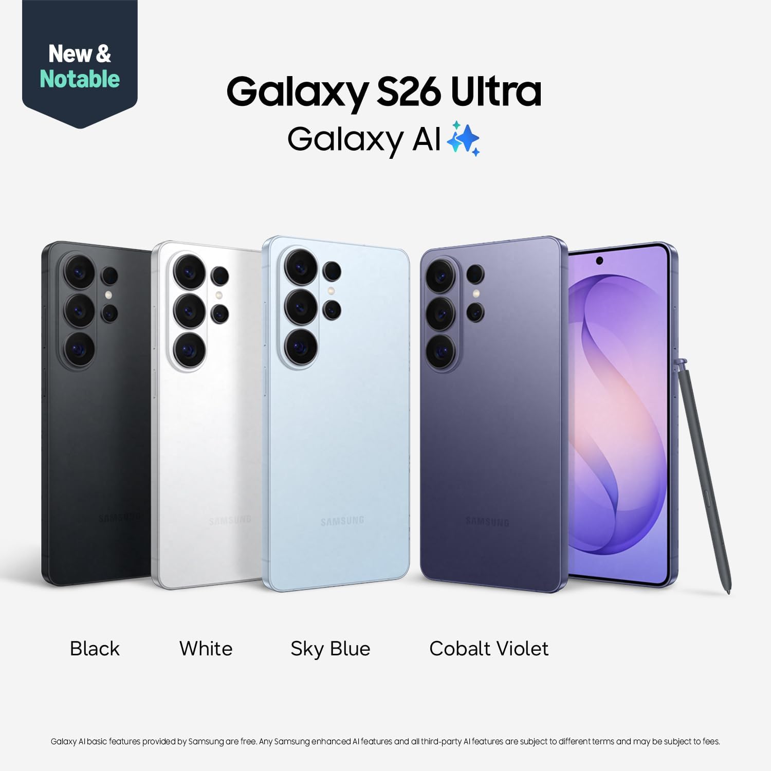 Samsung Galaxy S26 Ultra, Unlocked Android Smartphone + $200 Gift Card, 512GB, Privacy Display, Galaxy AI, AI Camera, Super Fast Charging 3.0, Durable Battery, 2026, US 1 Year Warranty, Cobalt Violet - Image 2