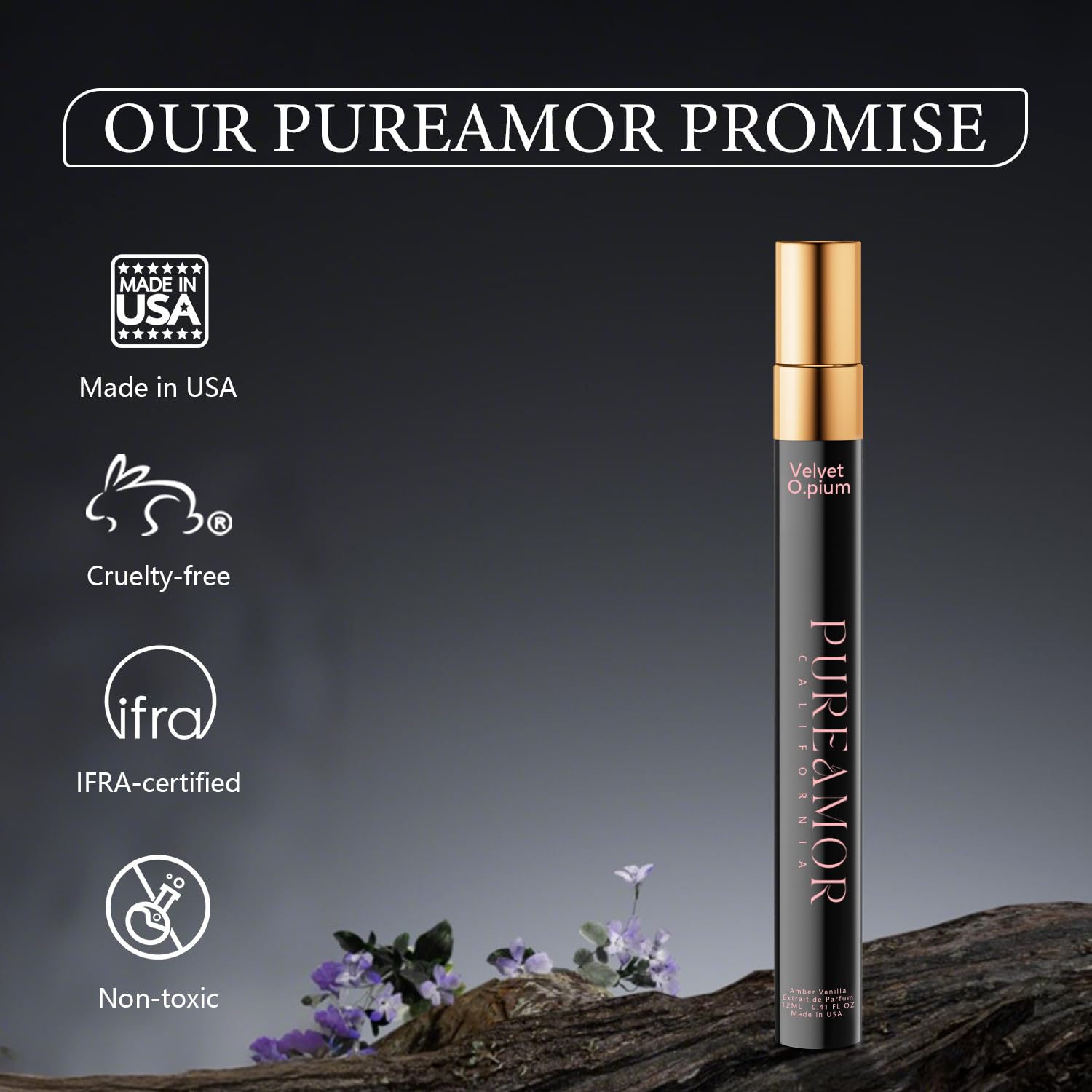 PUREAMOR Pheromones Perfumes for Women, Amber Vanilla Perfume, Long Lasting Eau De Parfum, Premium Sent Blend Cologne for Men & Women, 0.41 fl.oz Travel Size Perfumes Spray - Image 3