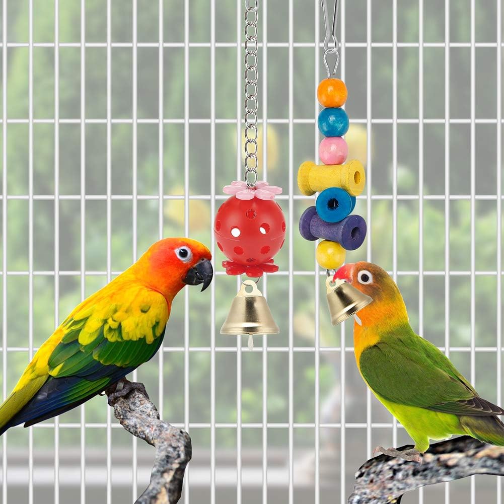 Swing Hanging Standing Chewing Toy Hammock Climbing Ladder, Cage Colorful Toys Suitable for Budgerigar, Parakeet, Conure, Cockatiel, Mynah, Love Birds, Finches - Image 4