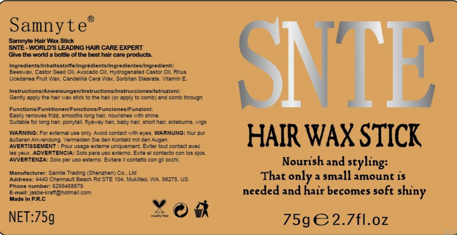 Samnyte Hair Wax Stick, Gel Tamer for Flyaways, Nourishing Slick Stick Pomade for Women & Kids, Slick Back & Styling Cream, Hair Styling Accessories for Teen Girls Gifts, 2.7 Fl Oz | Nourishing, for Women & Kids, Gel Tamer, for Flyaways, Bun Maker, 2.7 Fl Oz - Image 8