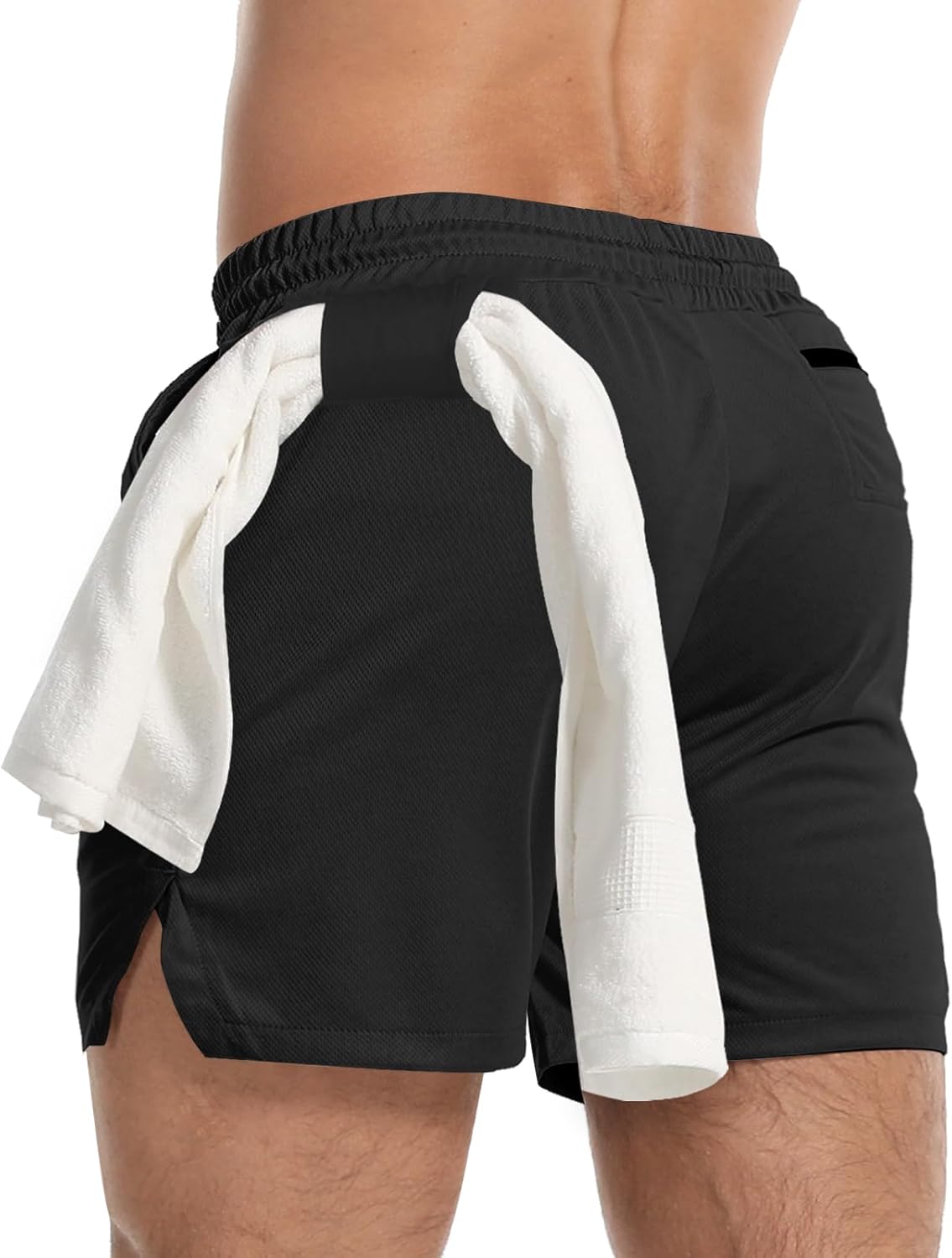 Aolesy Men's Gym Workout Shorts 5"/7"/10" Lightweight Bodybuilding Athletic Shorts Running Training with Zip Pockets - Image 2