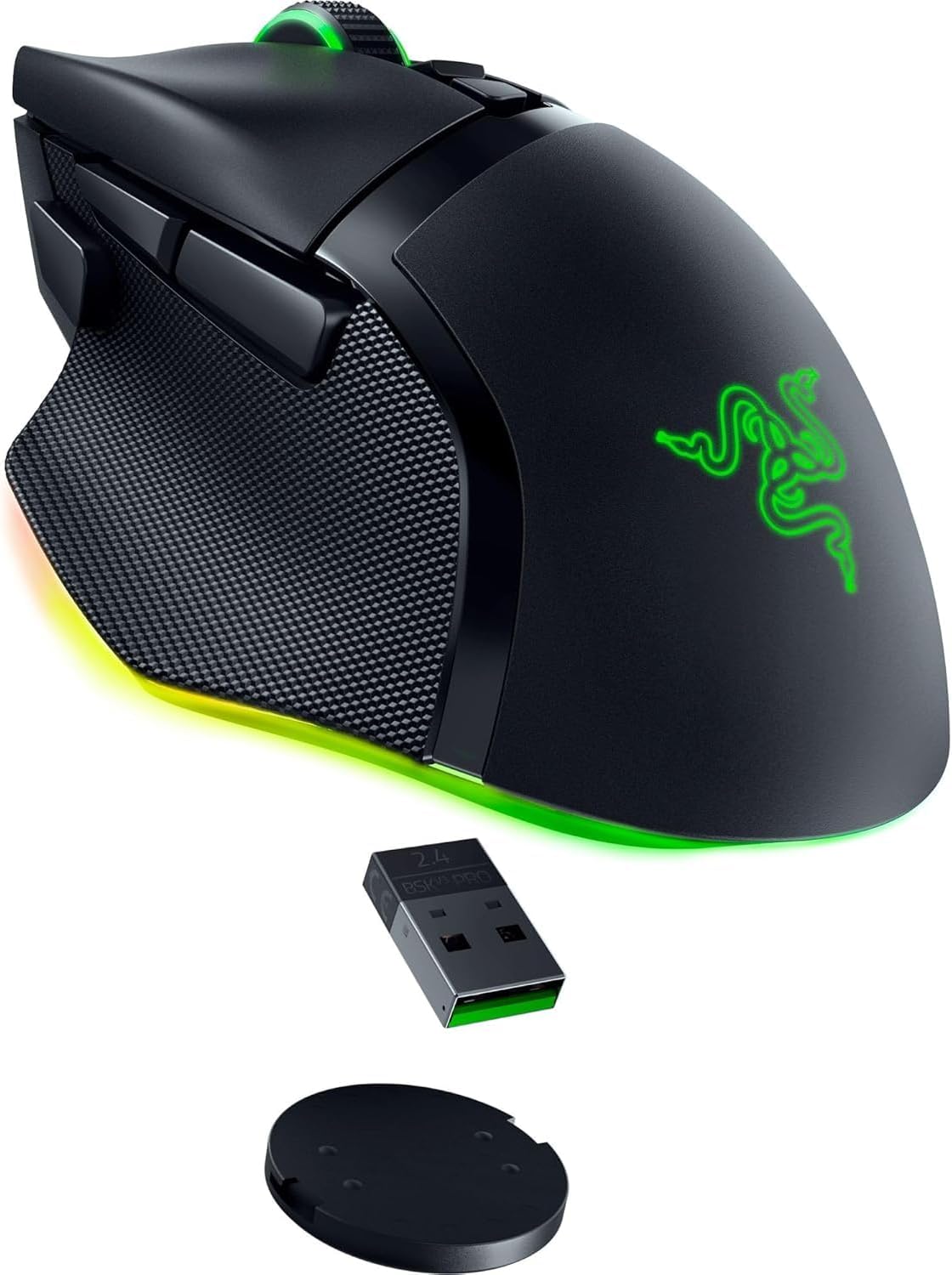 Razer Basilisk V3 Pro Wireless Gaming Mouse: HyperScroll Tilt Wheel - 30K DPI Optical Sensor - Gen-3 Optical Switches - 13-Zone Chroma RGB - 13 Programmable Controls - 3 Connection Modes - Black - Image 10