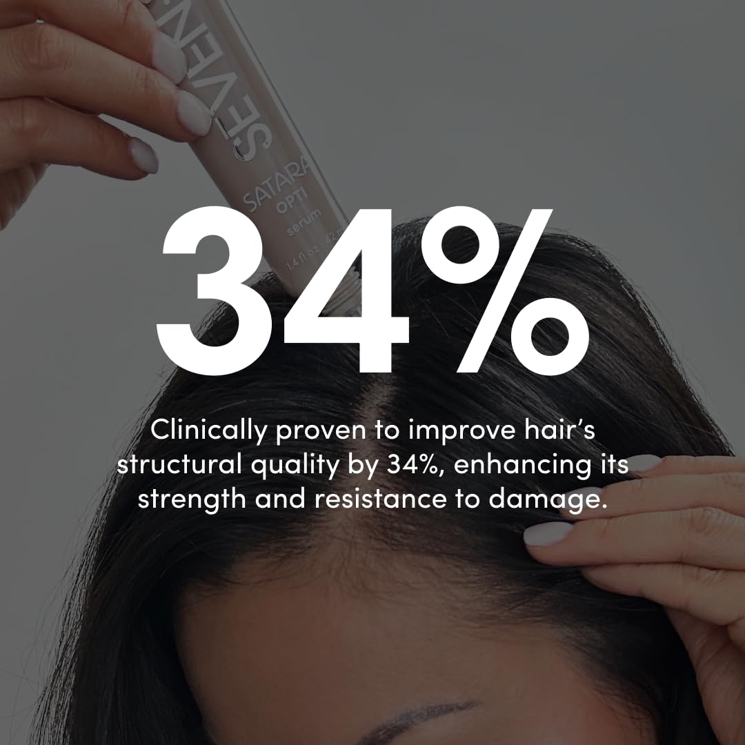 SEVEN Satara Opti Anti Grey Hair Serum, Triple-Action Oil Serum for Anti-Frizz & Damaged Hair Growth, Shine Enhancing, Frizzy Control, Color Reversal, Thinning Reduction, 1.4 fl oz, 42 ml - Image 7