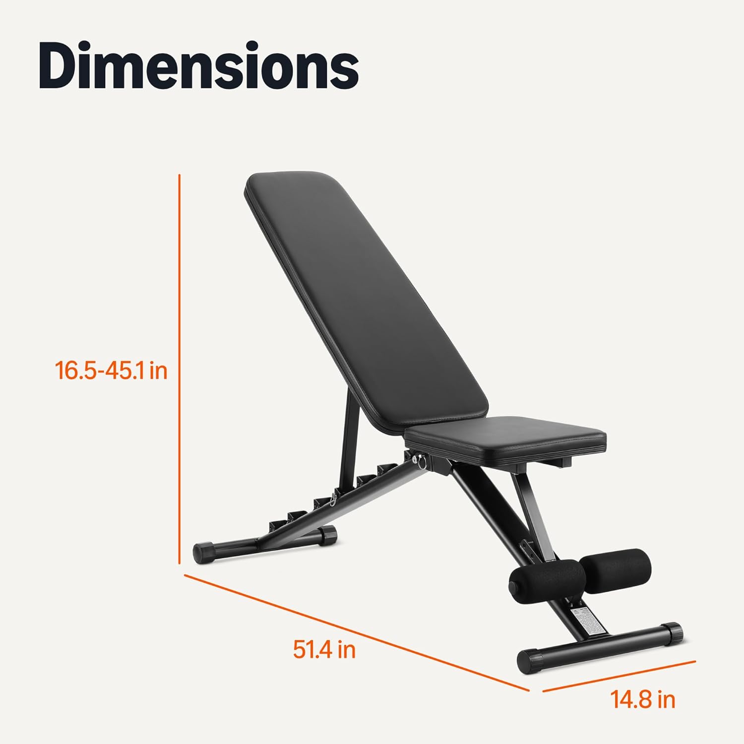 Amazon Basics Adjustable Workout Weight Bench Press, Foldable for Home Gym, Black - Image 5