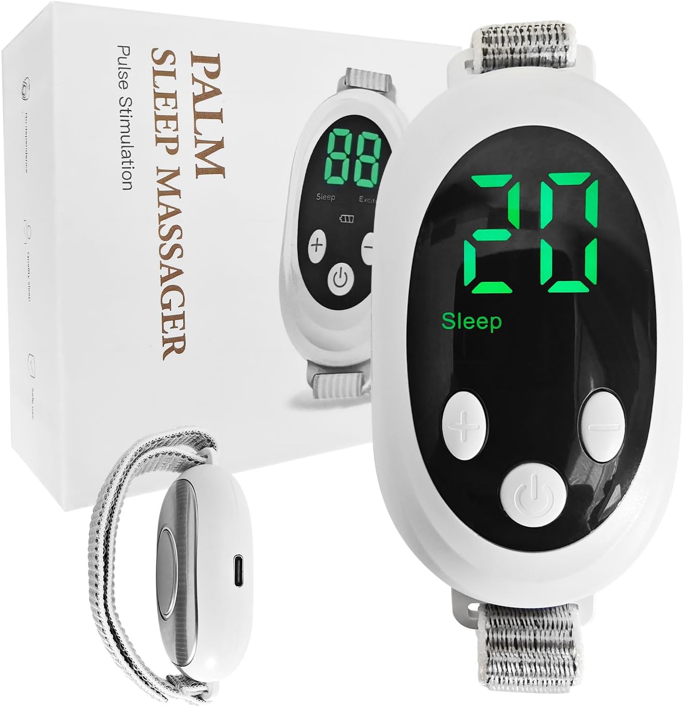 Handheld Sleep Aid Device, Sleep Assisted Low-Frequency Pulse Generator, Relief Anxiety Help Sleep, USB Rechargeable