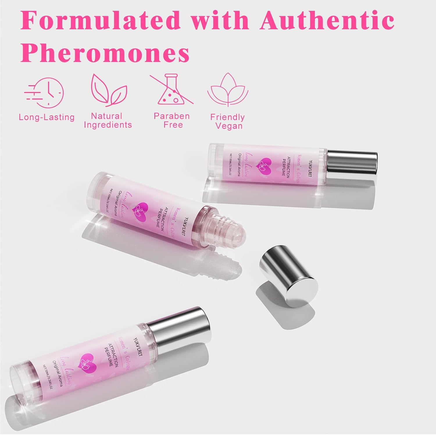 Pheromones Perfumes for Women, Long Lasting Women's Cologne, Pheromone Perfumes Attract Men, Enhanced Scents Women's Perfume, Roller Ball Design, Portable and Fruity - Image 2