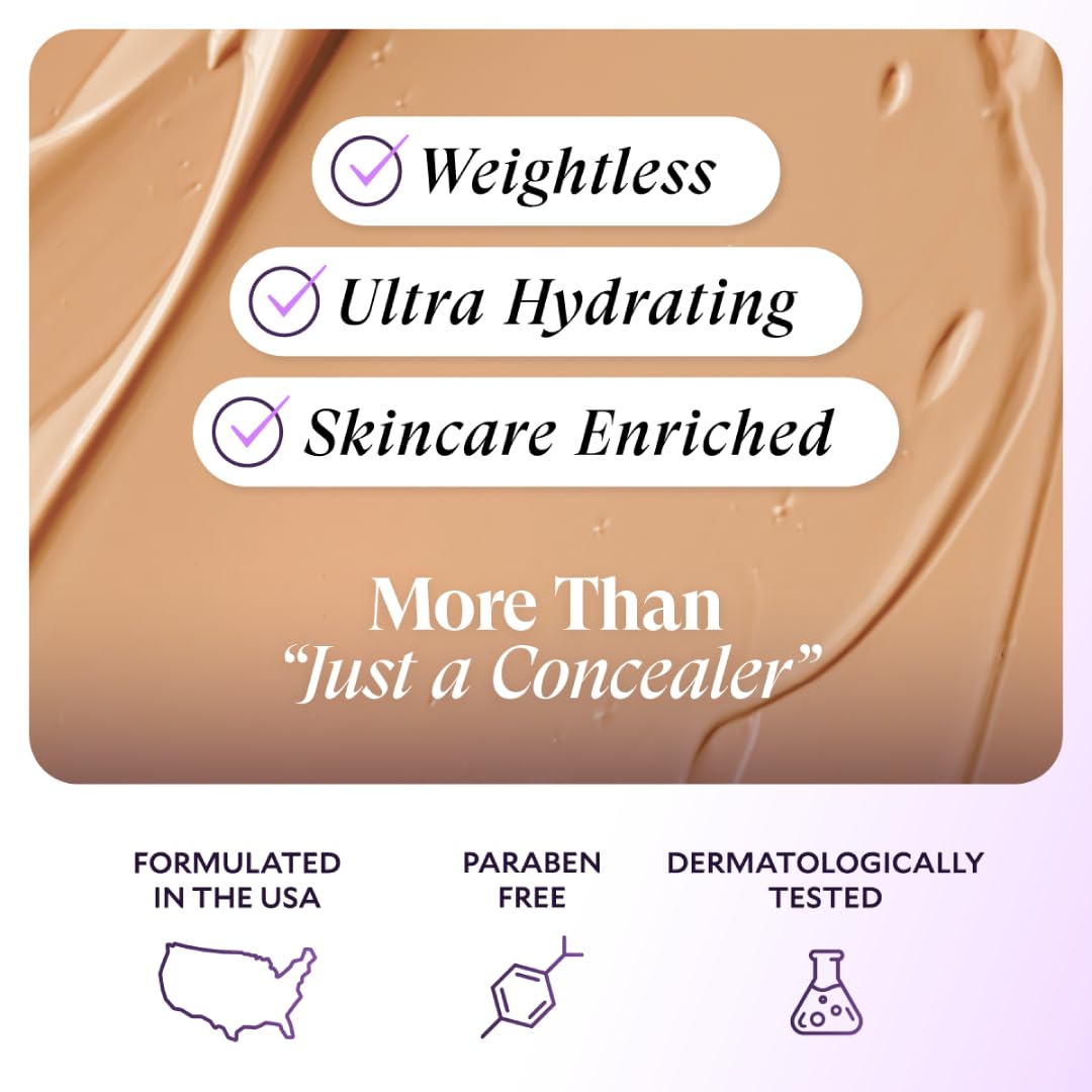 Fièra Luxury Concealer & Foundation with Anti-Aging Ingredients - Full Coverage for Dark Circles, Wrinkles, Fine Lines, and Spots, All-Day Wear For Mature Skin - Neutral Beige, 0.5 FL. OZ. / 15 ML - Image 3