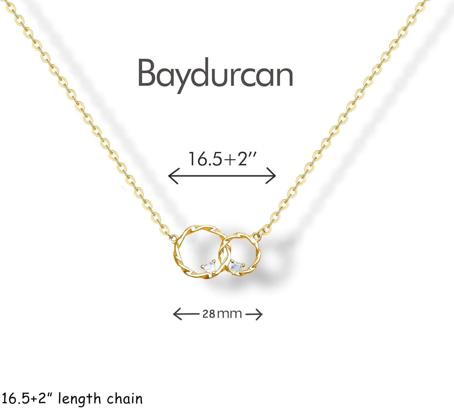Baydurcan Dainty Gold Necklace for women - 14K Gold Plated Pendant Necklaces Gifts for Friends Sister Mother, Birthday, Christmas, Graduation, Inspirational Gifts - Image 2