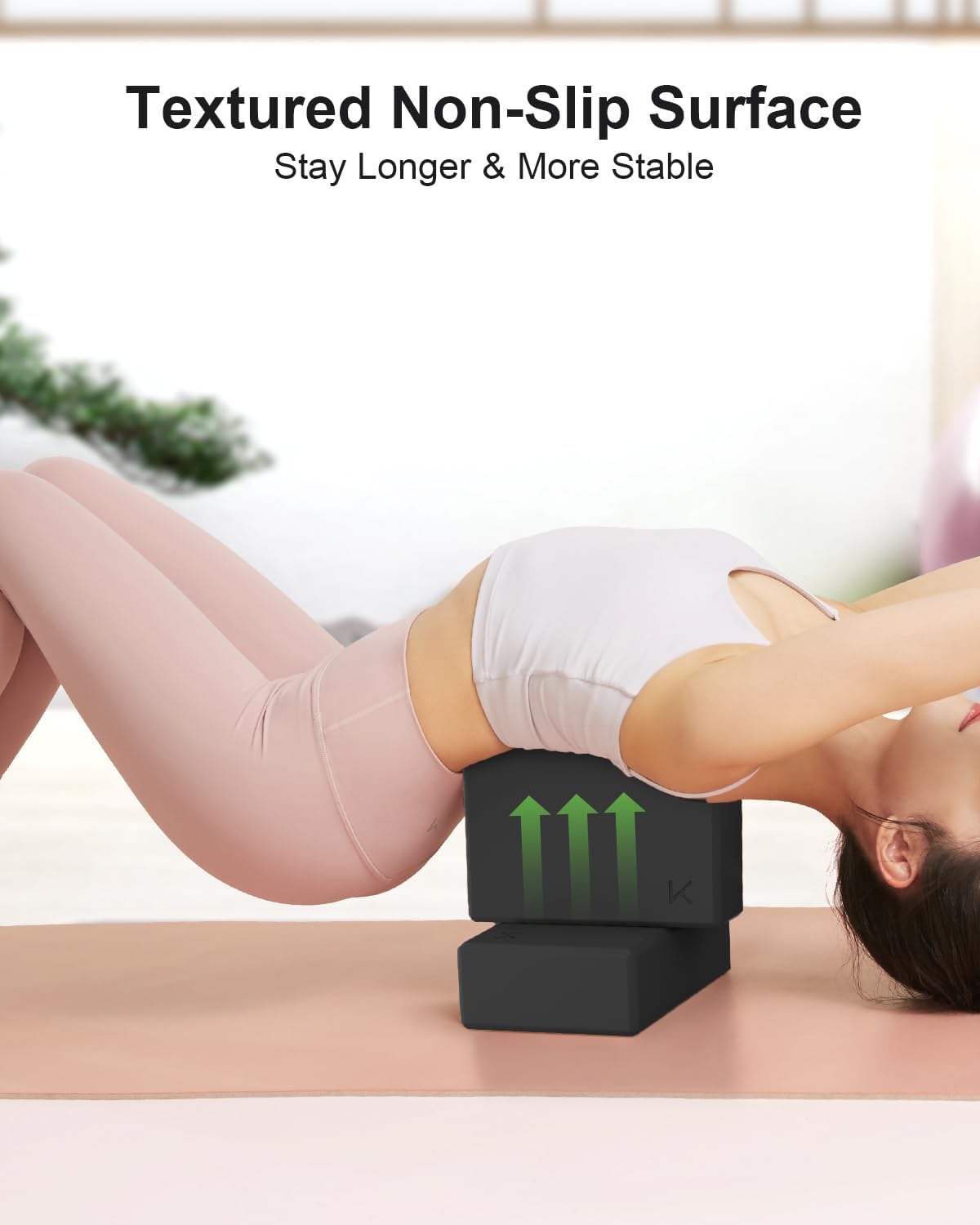 KEEP Yoga Block, High-Density EVA Foam 2 Pack Yoga Block with Non-Slip Textured Surface, Supportive, Lightweight - Ideal for Yoga - Image 2