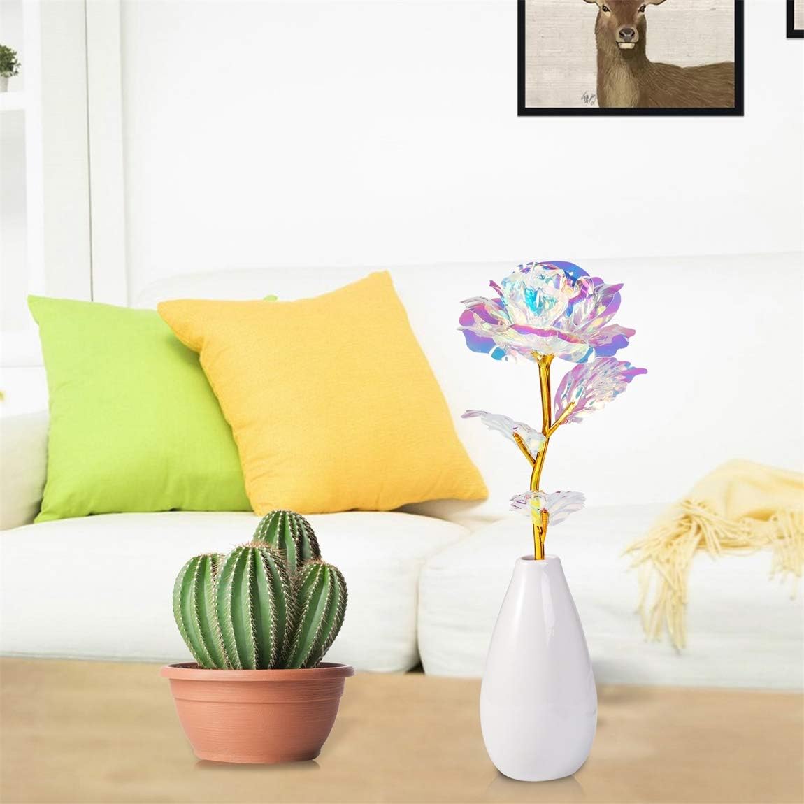 Tmacker Mothers Day Mom Gifts for Women Grandma - Artificial Rose Flowers with Vase Birthday Gifts for Mom Wife Her Valentines Day Anniversary Thanksgiving Wedding Christmas Galentines - Image 6