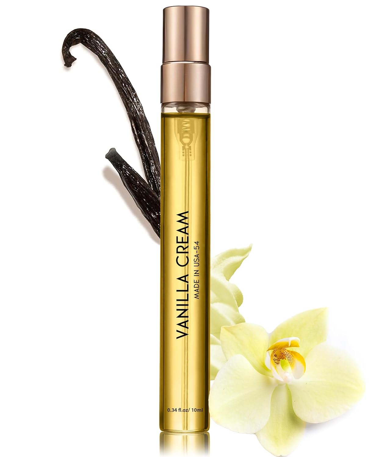 PUREAMOR Pheromones Perfumes for Women, No. 54 Vanilla Cream Scent, Vanilla Perfume Oil, Advanced Fragrance Perfume for Woman, 0.34fl./10ml Gourmand Parfum, Travel Size Perfumes for Women,Made in USA