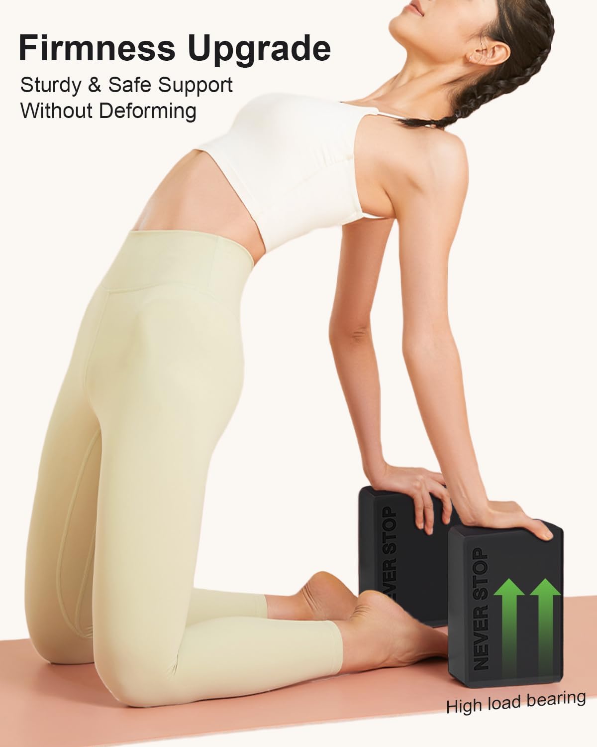 KEEP Yoga Block, High-Density EVA Foam 2 Pack Yoga Block with Non-Slip Textured Surface, Supportive, Lightweight - Ideal for Yoga - Image 3