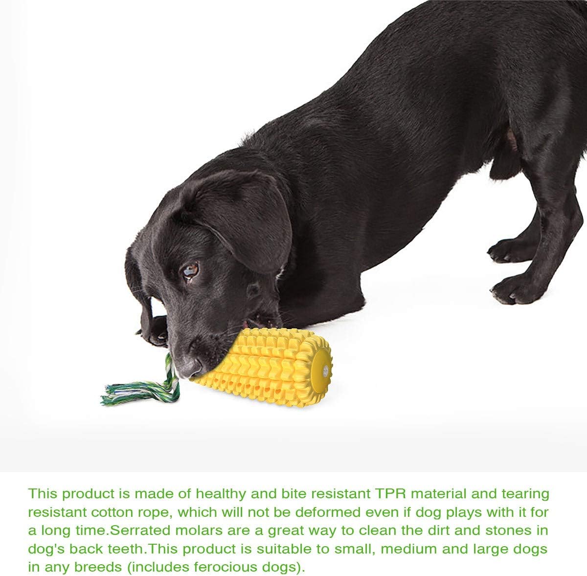 Carllg Dog Chew Toys for Aggressive Chewers, Indestructible Tough Durable Squeaky Interactive Dog Toys, Puppy Teeth Chew Corn Stick Toy for Small Medium Large Breed - Image 7