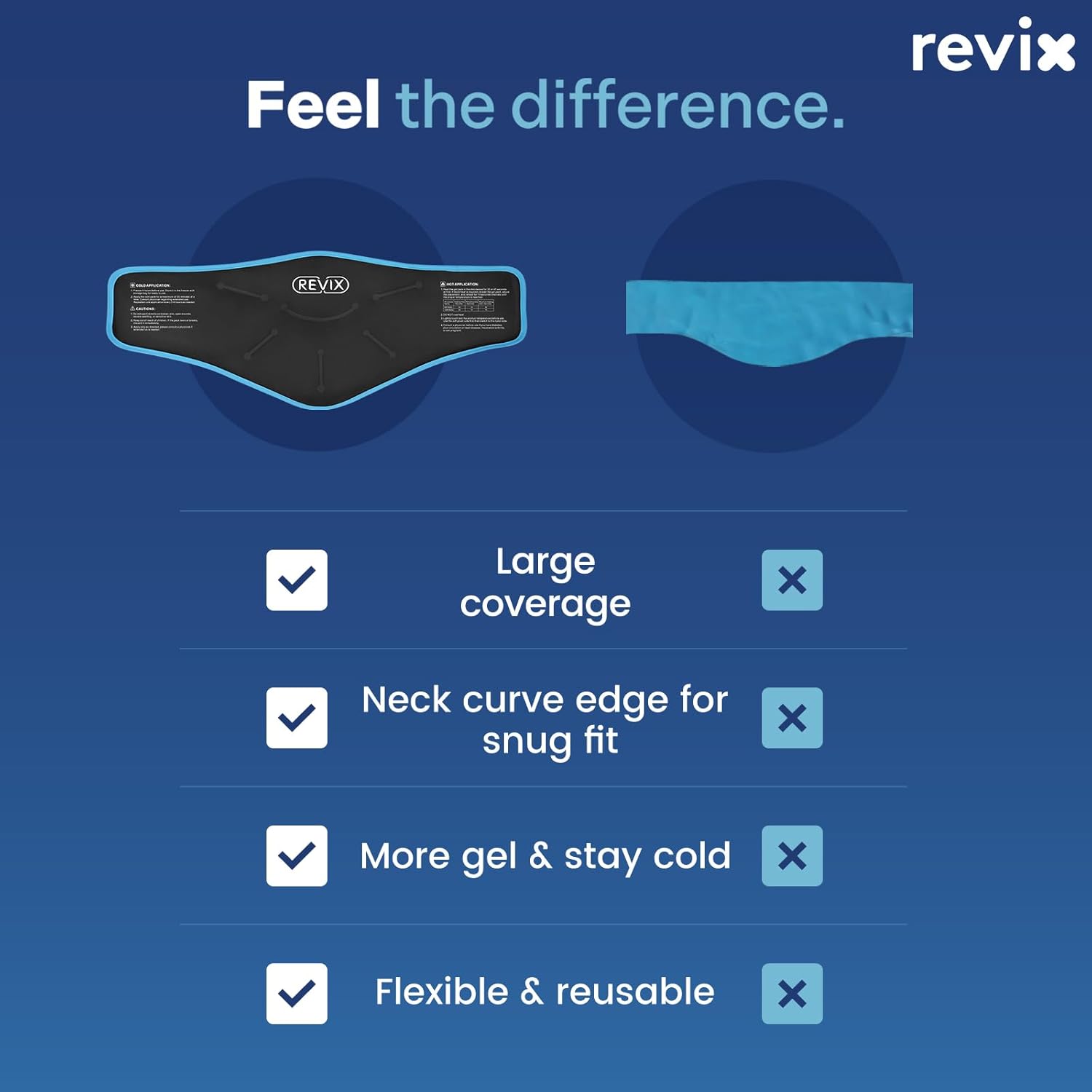 REVIX Neck Ice Wrap Ice Pack for Neck and Shoulders, Therapy for Promoting Flexibility and Mobility, Hot Cold Gel Packs Reusable for Post-Workout, Black - Image 7