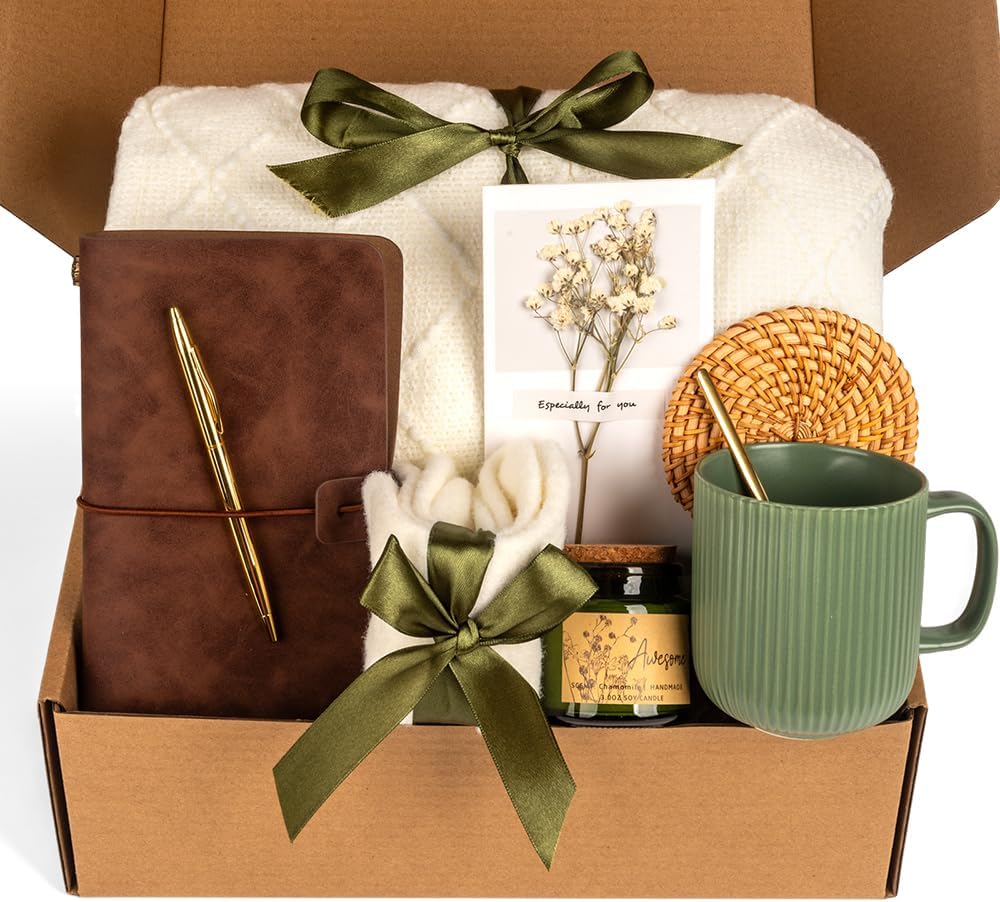 Anforsun Birthday Gifts for Women Self Care Gifts Get Well Soon Gifts, Care Package Gifts Basket for Women Mom Her Best Friends Sister Wife Girlfriend, Coworker
