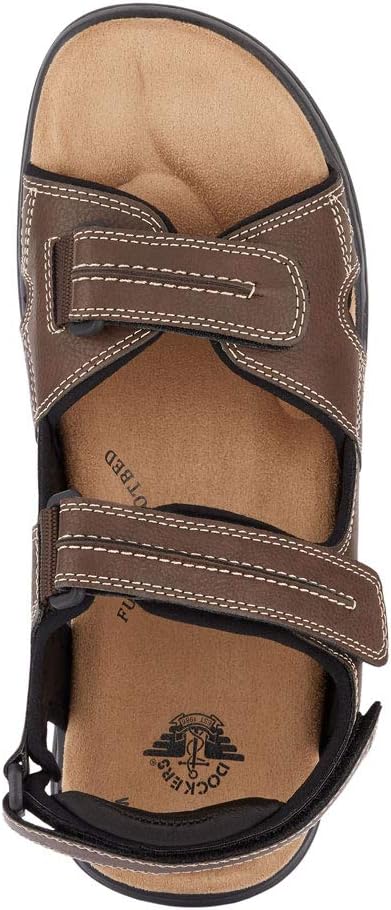DOCKERS Mens Newpage Outdoor Sport Sandals for Men - Memory Foam Comfort and Adjustable Straps - Image 3