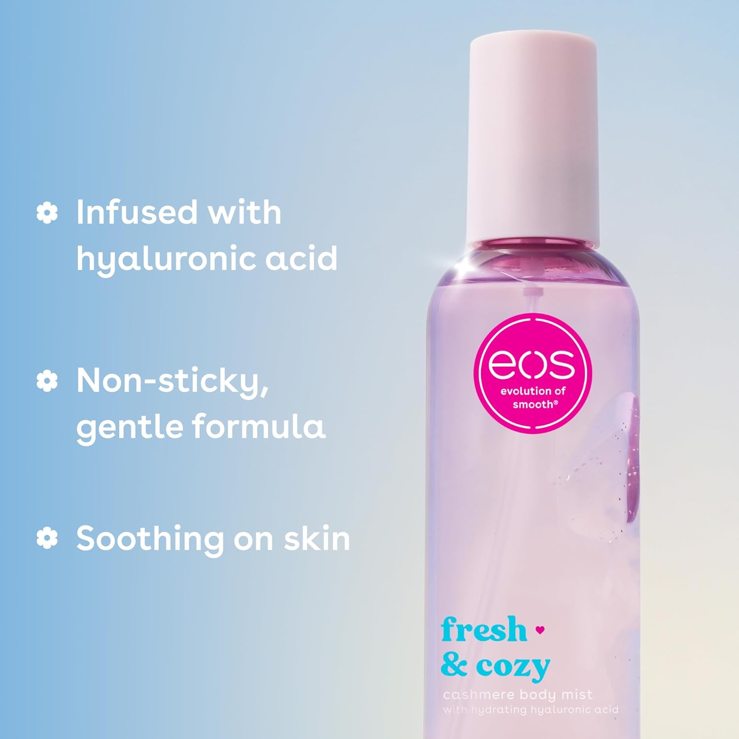 eos Cashmere Body Mist, Fresh & Cozy, Body Spray for Women, Hair Mist, Moisturizing, Hyaluronic Acid, Glycerin, Vegan, Cruelty-free, 6 fl oz - Image 5