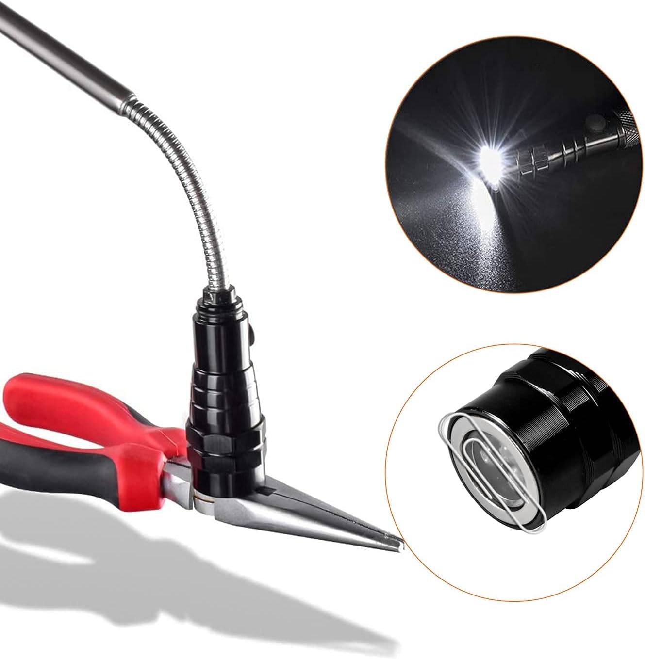 Magnetic Flashlight Easter Gifts for Men, Fathers Day Dad Gifts, Stocking Stuffers for Men Adults, Pickup Tool Cool Extendable Magnet Telescoping Gadgets Birthday for Him Handyman - Image 2