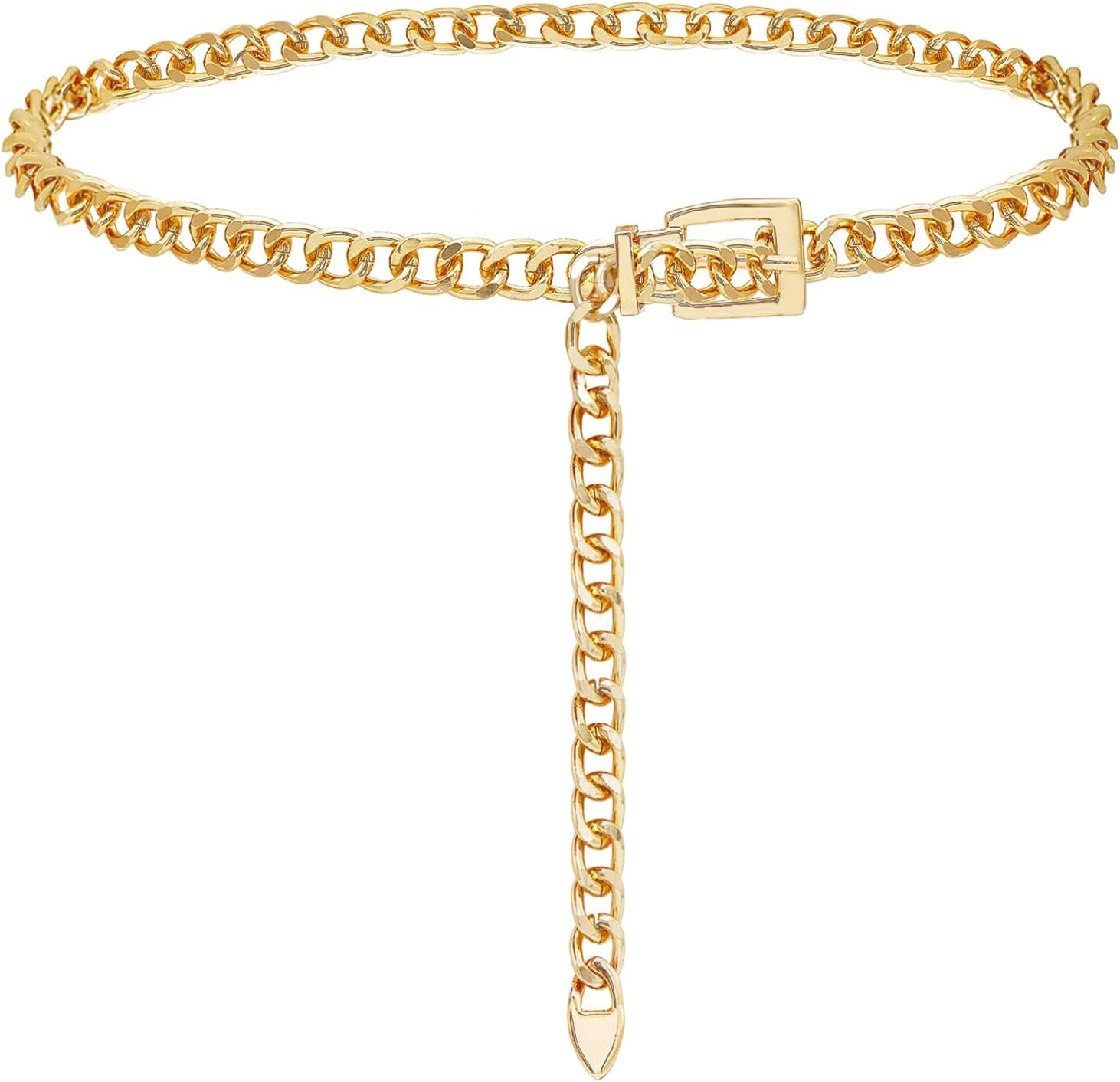 FIORETTO Chain Belt for Women Metal Waist Chain Fashion Multilayer Chain Belts for Dress
