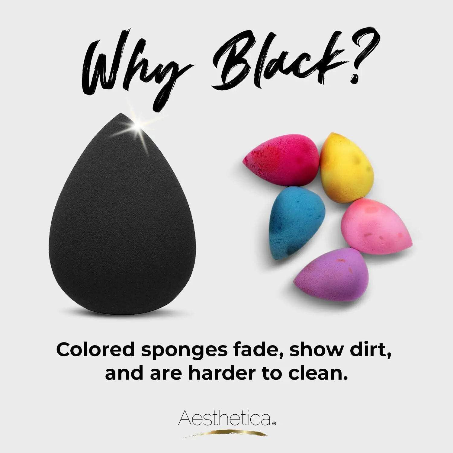 Aesthetica Cosmetics Beauty Sponge Blender - Latex Free and Vegan Makeup Sponge Blender - For Powder, Cream or Liquid Application - One Piece Make Up Sponge - Image 4