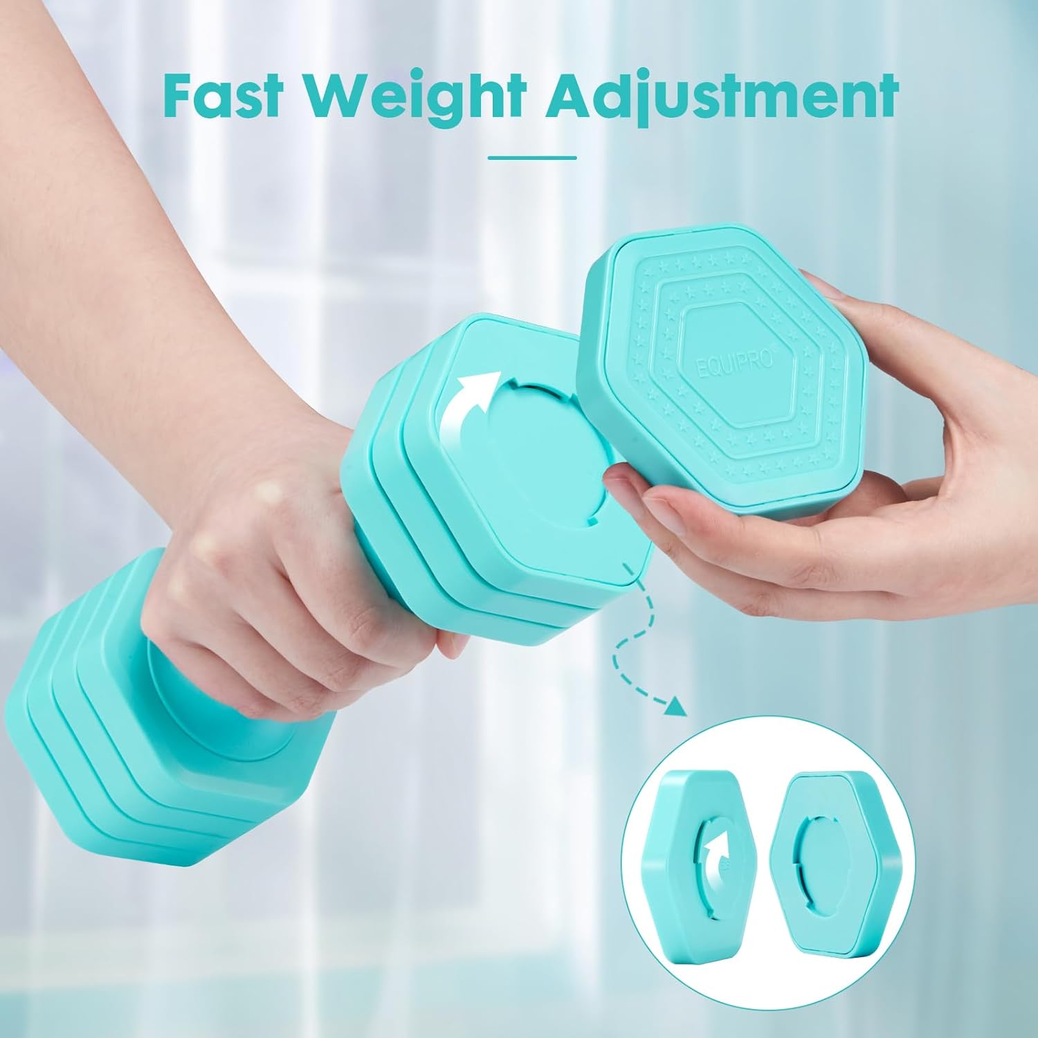 Adjustable Dumbbell Set, 4 in 1 Free Weights Dumbbells Set for Women, Weights for Women at Home, 2lb 3lb 4lb 5lb with TPU Soft Rubber Handle for Home Gym Exercise Training - Image 6
