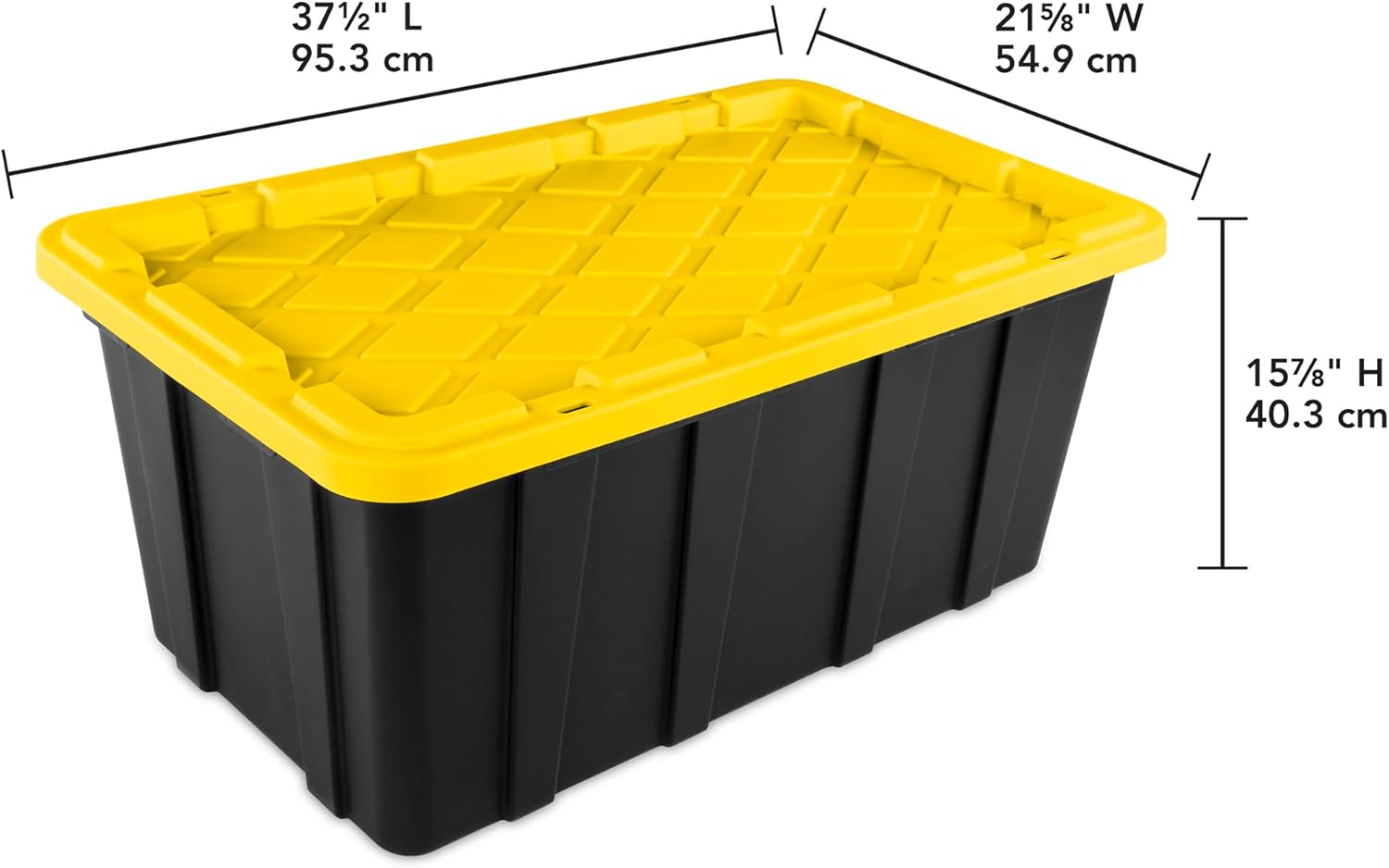 Sterilite 4-Pack Industrial Tote, Plastic Storage Container Bins with Lids, 38 Gallon - Heavy-Duty Organizing Containers for Closet, Bathroom, and Office - Image 3