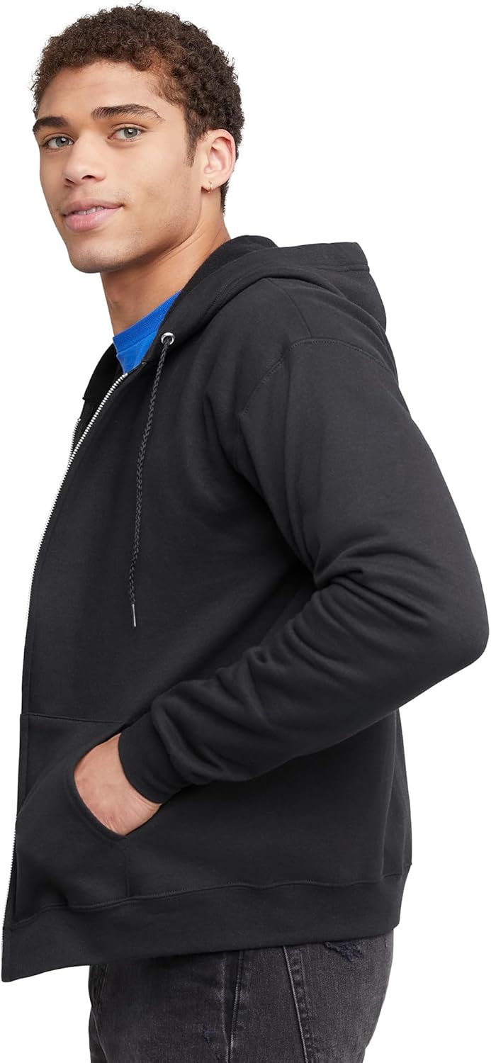 Hanes Men's Zip-up Hoodie, Ecosmart Fleece Full-zip Hoodie for Men, Hooded Sweatshirt - Image 5