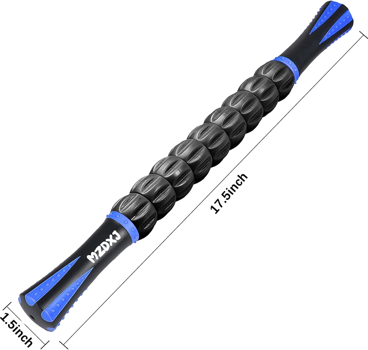 Muscle Roller Massage Roller Stick- Deep Tissue Fascia Blaster for Myofascial Pain Relief, Lymphatic Drainage & Body Sculpting, Handheld Physical Therapy & Recovery Tool (Blue black-18 inch) - Image 2