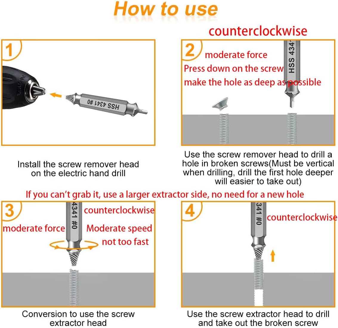 Gifts for Men,Damaged Screw Extractor Set,Fathers Day Gifts for Dad from Daughter Son,Mens Gifts for Dad,Husband,Stripped Screws Nuts & Bolts Drill Bit Tools for Easy Removal of Rusty Broken Screw - Image 2