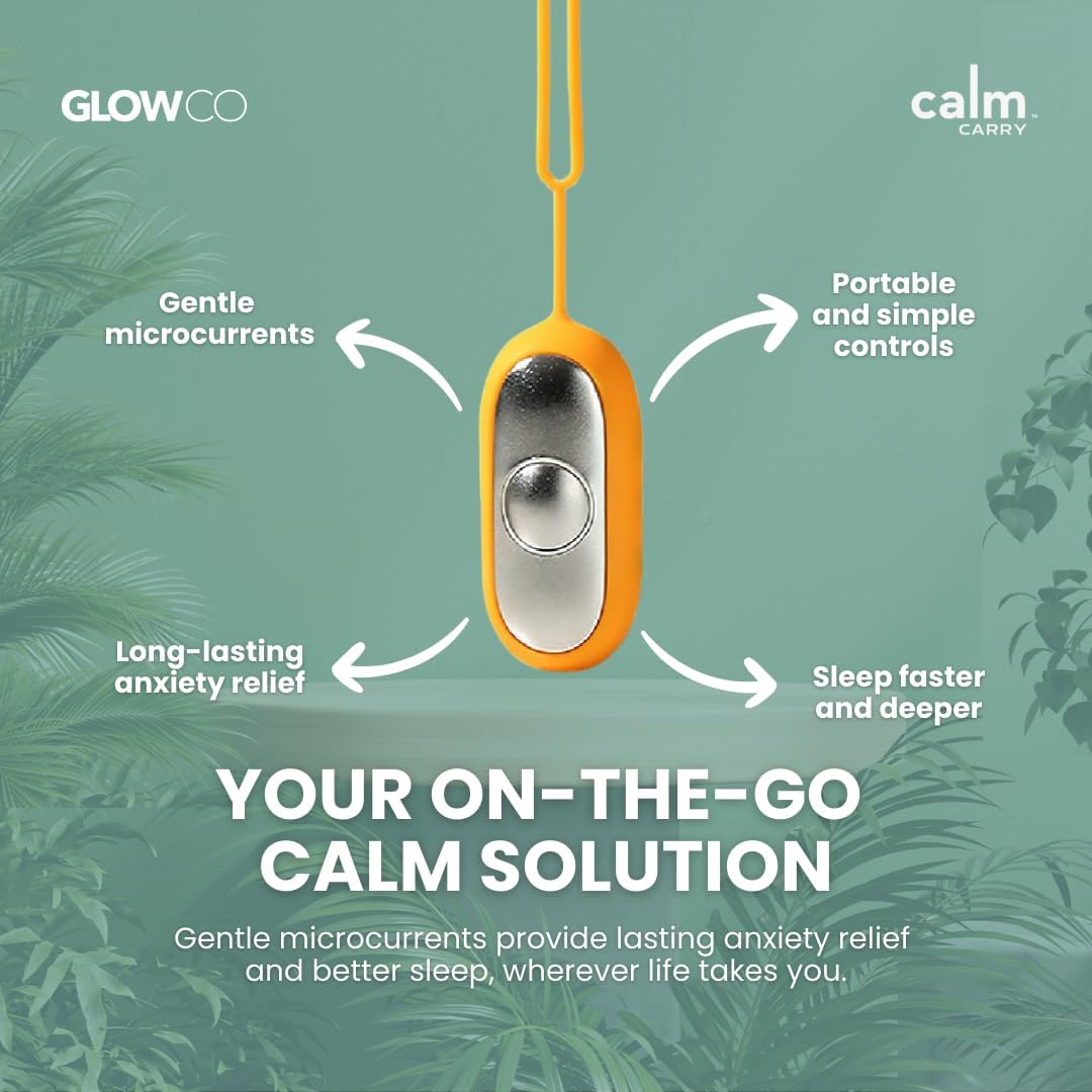 Glowco CalmCarry Sleep Aid Device – Handheld Microcurrent Relaxation Tool, Supports Calm, Focus & Gentle Relief, USB Rechargeable, Portable Wellness Device for Adults & Kids | Orange Calm Carry - Image 6