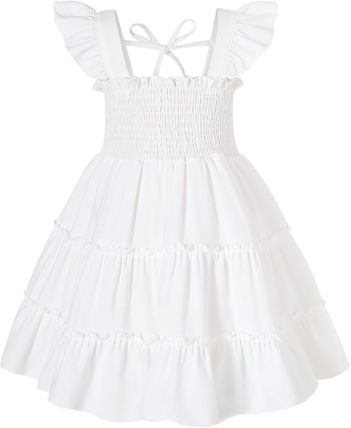 YOUNGER TREE Toddler Girl Dress Kids Sleeveless Ruffle Dresses for Girls Summer Outfits Beach Sundress