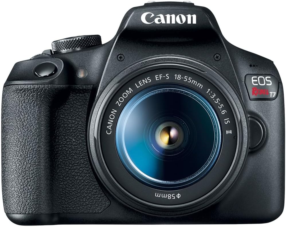 Canon EOS Rebel T7 DSLR Camera with 18-55mm Lens Bundled with 64GB Memory Card + Camera Bag + 58mm UV Filter + Microfiber Cleaning Cloth (5 Items) - Image 2