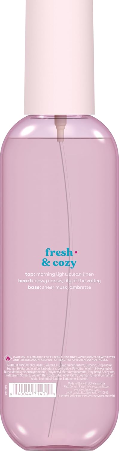eos Cashmere Body Mist, Fresh & Cozy, Body Spray for Women, Hair Mist, Moisturizing, Hyaluronic Acid, Glycerin, Vegan, Cruelty-free, 6 fl oz - Image 9