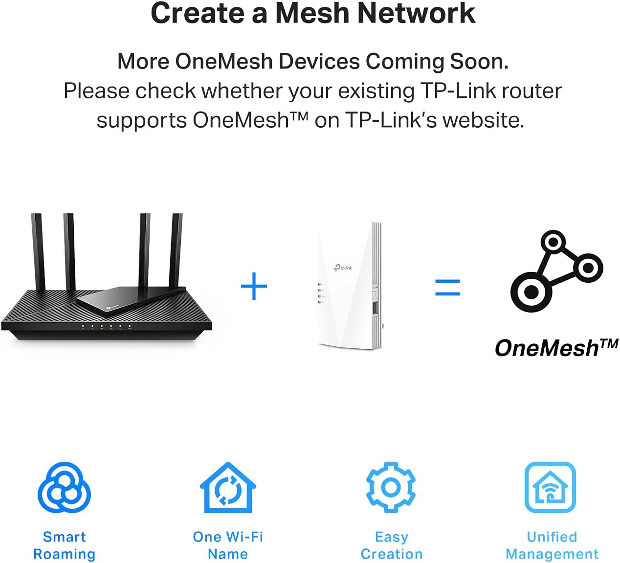 TP-Link AX1500 WiFi Extender Internet Booster(RE500X), WiFi 6 Range Extender Covers up to 1500 sq.ft and 25 Devices,Dual Band, AP Mode w/Gigabit Port, APP Setup, OneMesh Compatible - Image 5