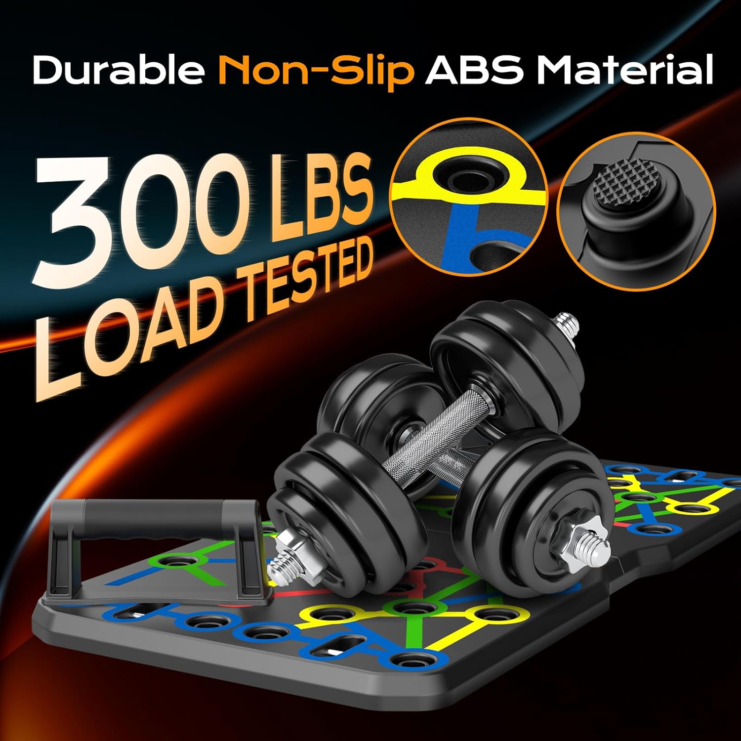 AERLANG Extra Large Push Up Board 26.2" x 13.8", Portable 30-in-2 Workout Set for Push Up, Multi-functional Pushup Stands for Strength Training, Fat Burning Push Up Bar for Home Gym - Image 8