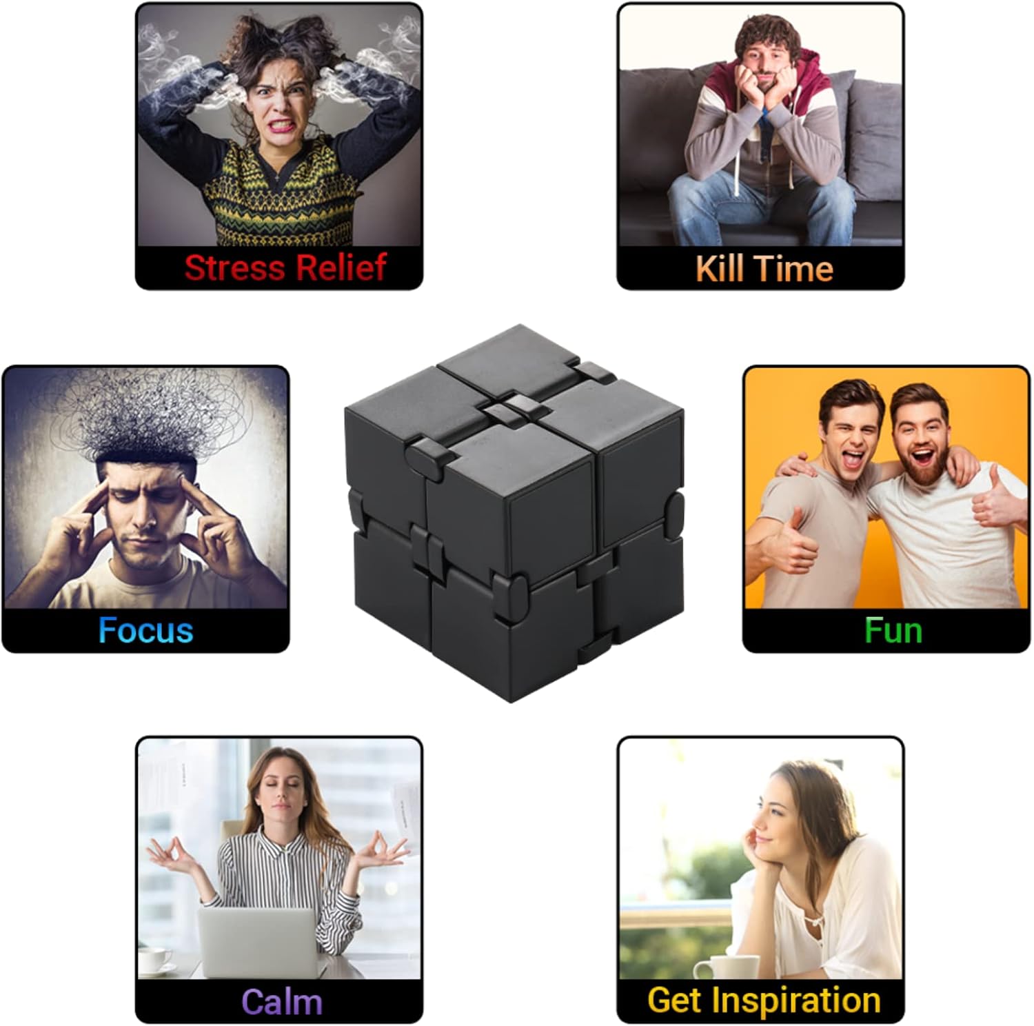 Infinity Cube Sensory Fidget Toy, EDC Fidgeting Game for Kids and Adults, Cool Mini Gadget Best for Stress and Stress Relief and Kill Time, Easter Stocking Stuffers Unique Idea for Fingers and Hands - Image 7