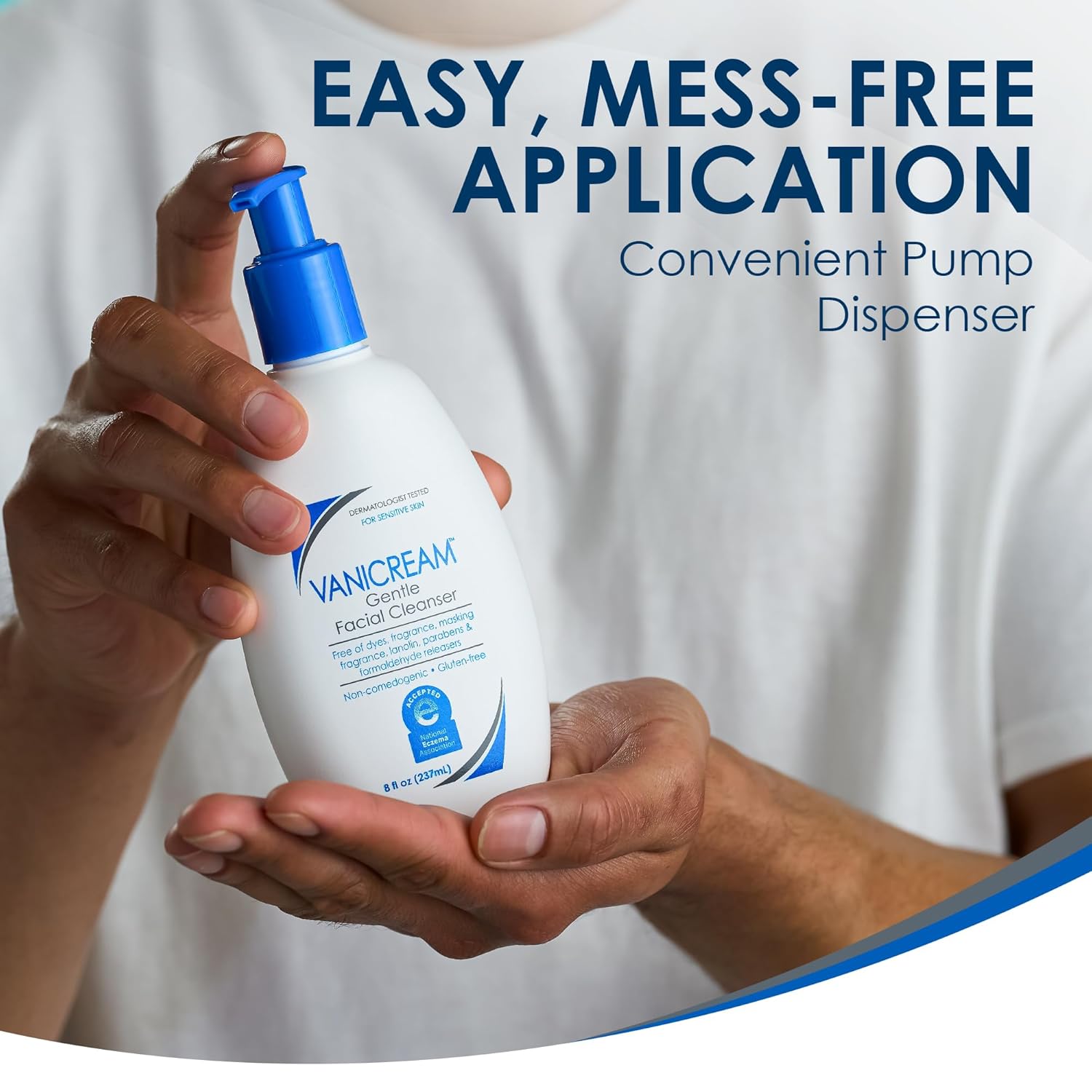 Vanicream Gentle Facial Cleanser with Pump Dispenser - 8 fl oz - Formulated Without Common Irritants for Those with Sensitive Skin - Image 6
