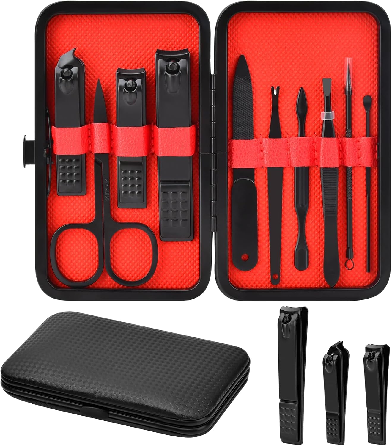 Manicure Set Gifts for Men Fathers Day Dad Gifts Professional Stainless Steel Nail Clipper Kit for Dad Him Husband Brother Boyfriend Teen Boys for Birthday Christmas Stocking Stuffers Anniversary