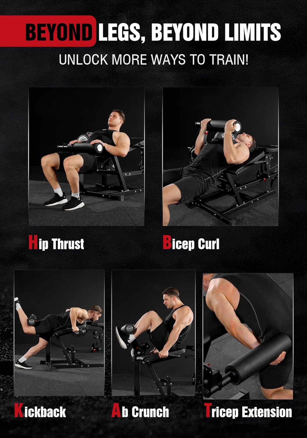 Mikolo Leg Extension and Curl Machine, Adjustable Leg Curl Machine, Seated Leg Extension and Lying Curl Machine for Home Gym, Leg Workout Equipment with Cable System - Image 9