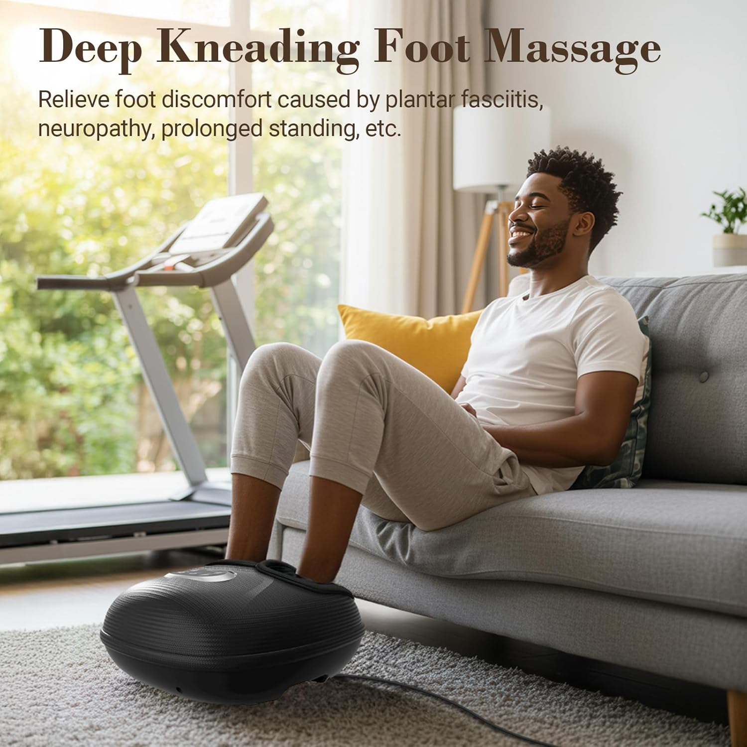 Foot Massager FSA Eligible HSA, 2026 Upgraded Feet Massager with Heat for Plantar Fasciitis Relief, 5 Levels Compression & Vibration Massage for Neuropathy, Birthday Day Gifts for Women Men - Image 6
