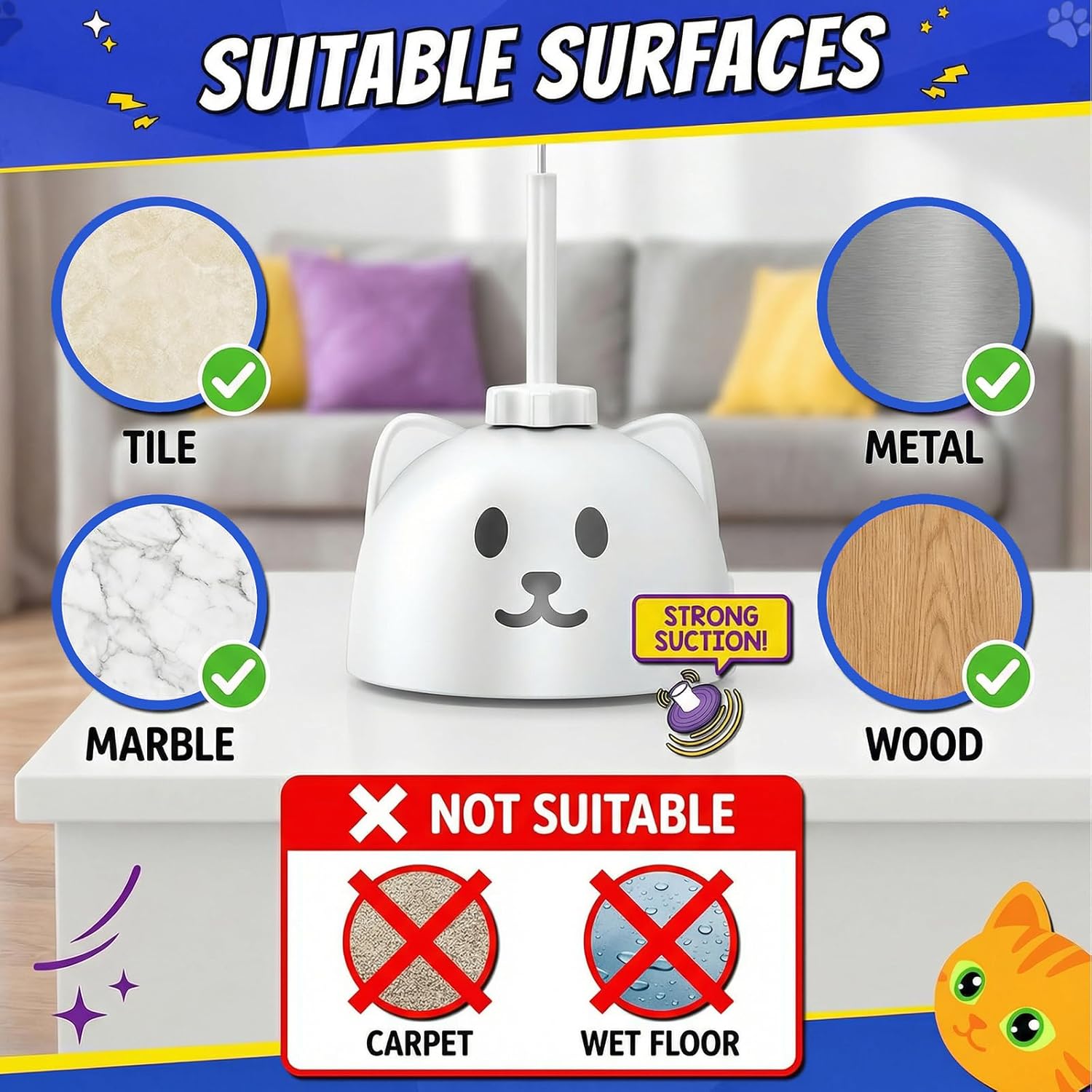 Interactive Cat Toys for Indoor Cats - Automatic Flying Bird Feather Toy, USB Rechargeable Electric Cat Teaser with Sticky Suction Base, Smart Motion Activated Self-Play Enrichment Toy for Bored Cats - Image 8