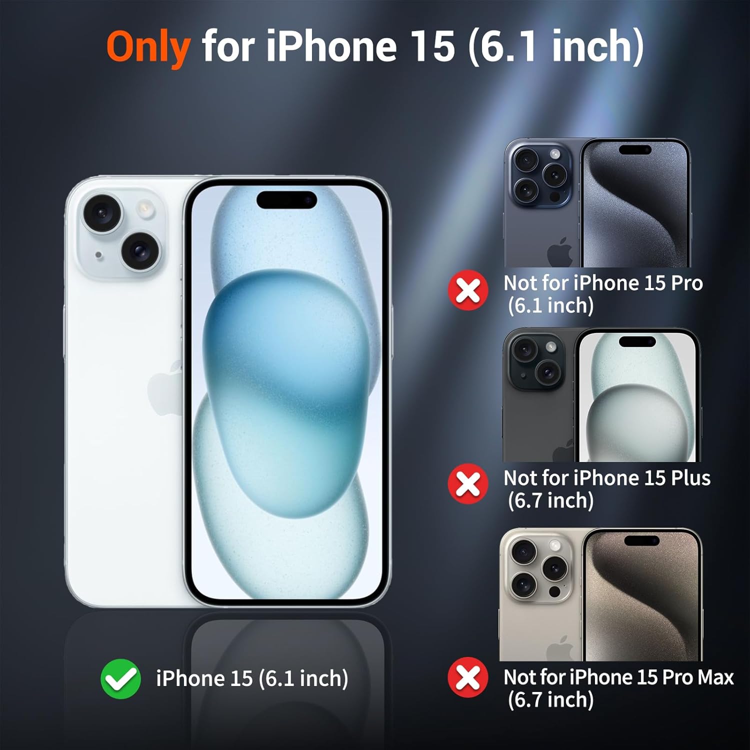 SUPFINE Magnetic for iPhone 15 Case (Compatible with MagSafe) (Military Grade Drop Protection) Translucent Matte Shockproof Phone Cover, Black - Image 2